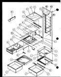 REF SHELVING AND DRAWERS Diagram and Parts List for SXD25J P1116401W Amana Refrigerator
