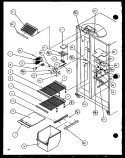 FZ SHELVING AND REFRIGERTOR LIGHT Diagram and Parts List for SXD25JB P1116403W Amana Refrigerator