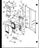 EVAP AND AIR HANDLING Diagram and Parts List for SXD25JB P1116403W Amana Refrigerator