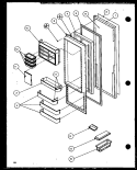 REF DOOR Diagram and Parts List for SXD25JP P1116406W Amana Refrigerator