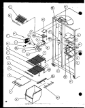 FZ SHELVING AND REF LIGHT Diagram and Parts List for SXD25JP P1116406W Amana Refrigerator