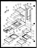REF SHELVING AND DRAWERS Diagram and Parts List for SXD25JP P1116406W Amana Refrigerator