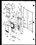 EVAP AND AIR HANDLING Diagram and Parts List for SXD25JP P1116406W Amana Refrigerator