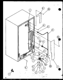 CABINET BACK Diagram and Parts List for SXD25JP P1116406W Amana Refrigerator