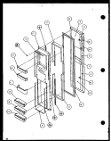 FZ DOOR Diagram and Parts List for SXD22J P1116103W Amana Refrigerator