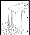 DRAIN AND ROLLERS Diagram and Parts List for SXD22J P1116103W Amana Refrigerator