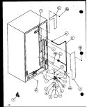 CABINET BACK Diagram and Parts List for SXD22J P1116103W Amana Refrigerator