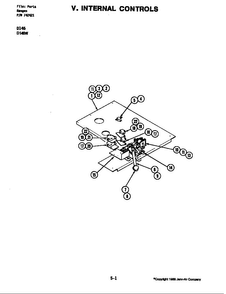 Internal Controls Diagram and Parts List for D146B  Jenn-Air Range