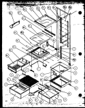 REF SHELVING AND DRAWERS Diagram and Parts List for SZDE20ML P1120301W L Amana Refrigerator