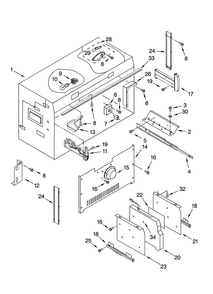 Freezer Liner Parts Diagram and Parts List for JF42CXFXDB01  Jenn-Air Refrigerator