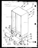 DRAIN AND ROLLERS Diagram and Parts List for SZDE25MPL P1121203W L Amana Refrigerator