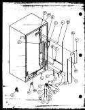 CABINET BACK Diagram and Parts List for SZDE25MPL P1121203W L Amana Refrigerator