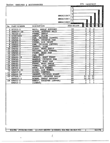 Shelves/accessories Page 2 Diagram and Parts List for HMG621860  Admiral Refrigerator