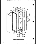 REF DOOR ASSY Diagram and Parts List for SD19N P6023006W Amana Refrigerator