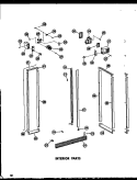INTERIOR PARTS Diagram and Parts List for SD19N P6023006W Amana Refrigerator