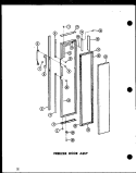 FZ DOOR ASSY Diagram and Parts List for SRN22N-C P6023017W C Amana Refrigerator