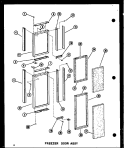 FZ DOOR ASSY Diagram and Parts List for SRI19B P7332048W Amana Refrigerator