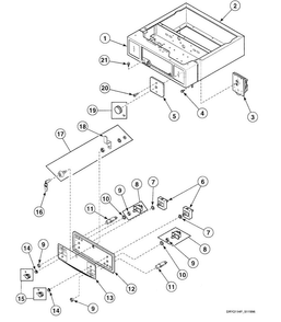 Control Panel Diagram and Parts List for SSG809LF  Speed Queen Dryer