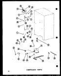 COMPRESSOR PARTS Diagram and Parts List for SRI19B P7332048W Amana Refrigerator