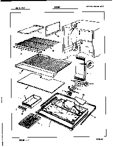 Freezer Compartment Diagram and Parts List for NT19H8C 7A56B Admiral Refrigerator
