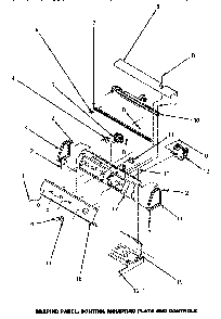 Graphic Panel, Control Mounting Plate & Controls Diagram and Parts List for LWM833W P1176503WW Amana Washer