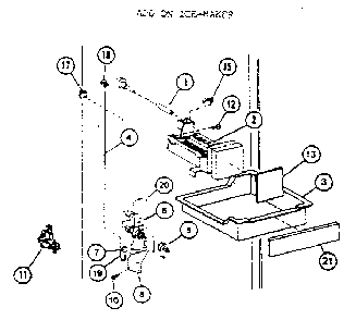 Icemaker  Ic3k/p7621310w Diagram and Parts List for BW20K-P7812501W  Amana Refrigerator