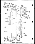 FZ DOOR ASSY Diagram and Parts List for SLI22F1L P7700013W L Amana Refrigerator