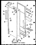 REF DOOR ASSY Diagram and Parts List for SRI22G P7745511W Amana Refrigerator