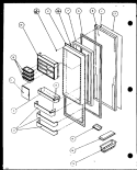 REF DOOR Diagram and Parts List for SXPD20H P7836029W Amana Refrigerator