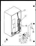 CABINET BACK Diagram and Parts List for SXPD20H P7836029W Amana Refrigerator