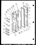 FZ DOOR Diagram and Parts List for SCDE25J P7870104W Amana Refrigerator