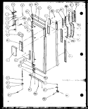 REF HINGE AND TRIM PARTS Diagram and Parts List for SCDE25J P7870104W Amana Refrigerator