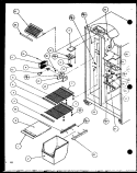 FZ SHELVING AND REF LIGHT Diagram and Parts List for SCDE25J P7870104W Amana Refrigerator