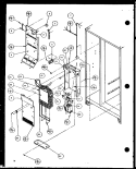 EVAP AND AIR HANDLING Diagram and Parts List for SCDE25J P7870104W Amana Refrigerator