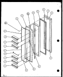 FZ DOOR Diagram and Parts List for SL22JB P1104031W Amana Refrigerator