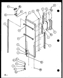 REF DOOR Diagram and Parts List for SL22JB P1104031W Amana Refrigerator