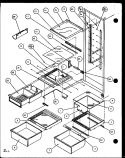 Part Location Diagram of R0179139 Whirlpool GLASS CRISPER TOP Assembly UPPER