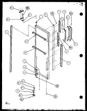 REF DOOR Diagram and Parts List for SL25J P1104026W Amana Refrigerator
