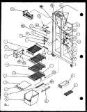 FZ SHELVING AND REF LIGHT Diagram and Parts List for SL25J P1104026W Amana Refrigerator