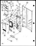 FZ EVAP AND AIR HANDLING Diagram and Parts List for SL25J P1104026W Amana Refrigerator