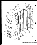 FZ DOOR Diagram and Parts List for SXD22J P7870119W Amana Refrigerator