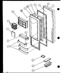 REF DOOR Diagram and Parts List for SXD22J P7870119W Amana Refrigerator