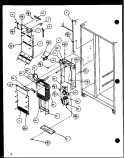 EVAP AND AIR HANDLING Diagram and Parts List for SXD22J P7870119W Amana Refrigerator