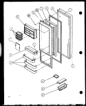 REF DOOR Diagram and Parts List for SCD25JP P7870117W Amana Refrigerator