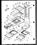 REF SHELVING AND DRAWERS Diagram and Parts List for SCD25JP P7870117W Amana Refrigerator