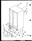 DRAIN AND ROLLERS Diagram and Parts List for SCD25JP P7870117W Amana Refrigerator