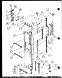 FZ DOOR HINGE AND TRIM PARTS Diagram and Parts List for SLD22JB P7870133W Amana Refrigerator