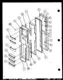 FZ DOOR Diagram and Parts List for SLD22JB P7870133W Amana Refrigerator