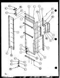 REF DOOR HINGE AND TRIM PARTS Diagram and Parts List for SLD22JB P7870133W Amana Refrigerator