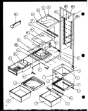 REF SHELVING AND DRAWERS Diagram and Parts List for SLD22JB P7870133W Amana Refrigerator